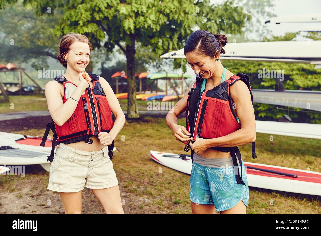 Hanging life jackets hi-res stock photography and images - Alamy