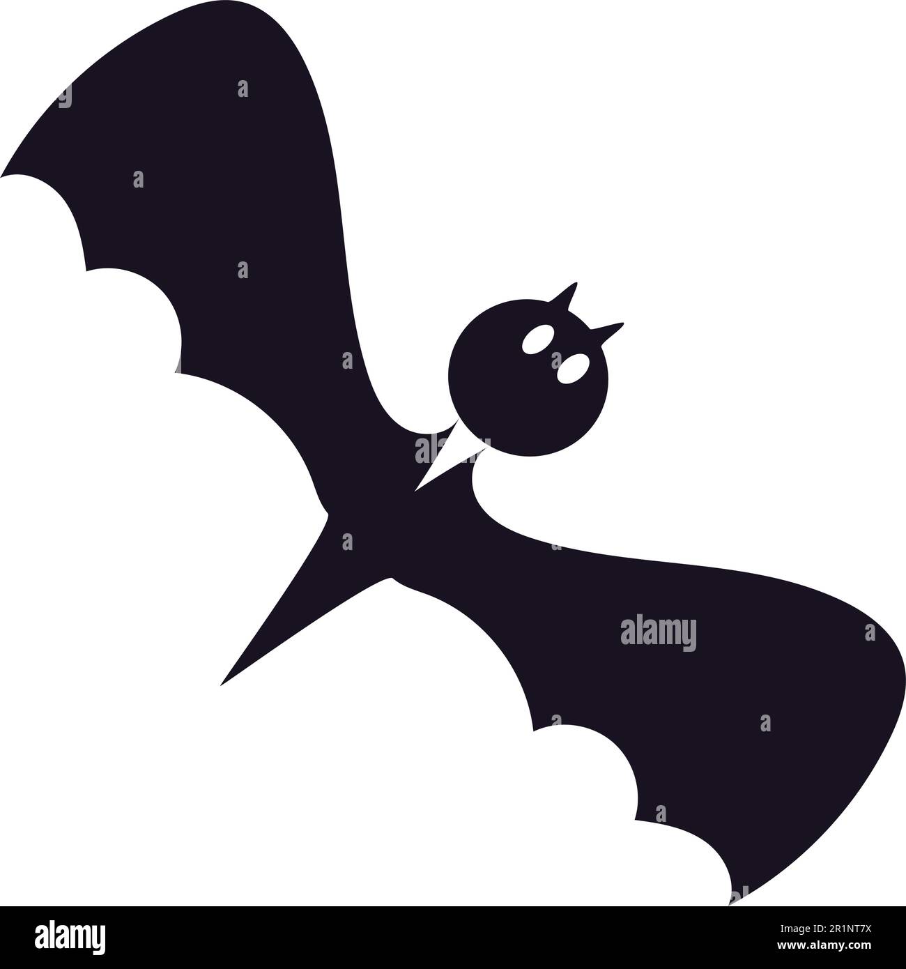 Halloween flying bat vampire isolated on white background. Cartoon bat ...