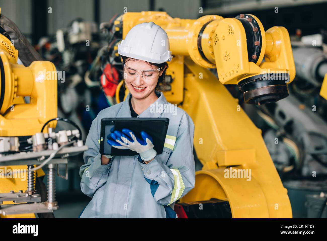 Robotic engineer conduct regular maintenance by inspecting, testing ...