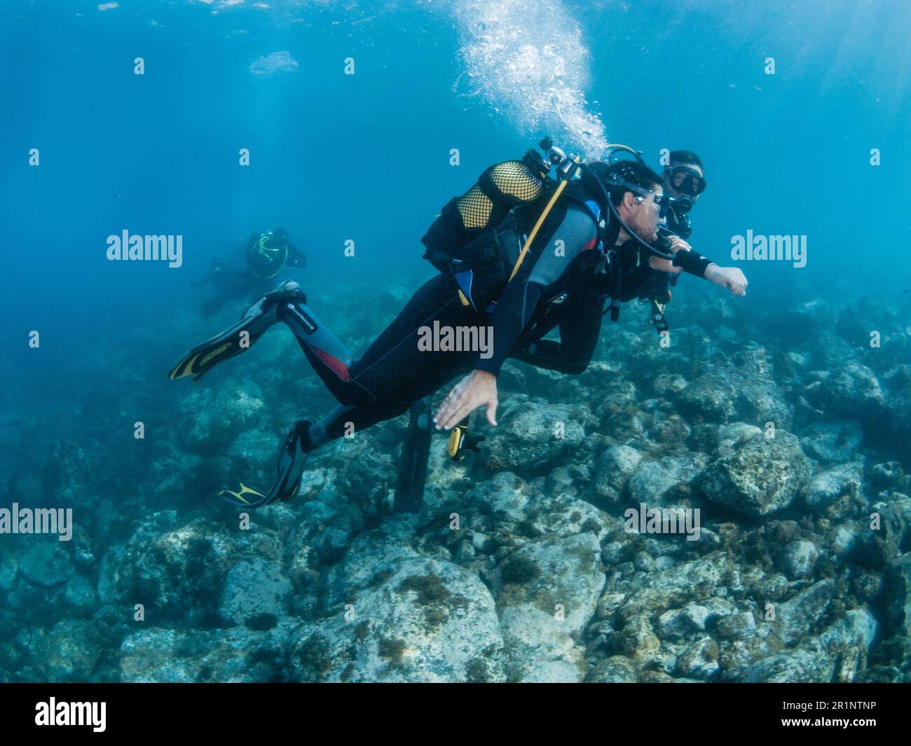 Diving in the Mediterranean Sea Stock Photo Alamy