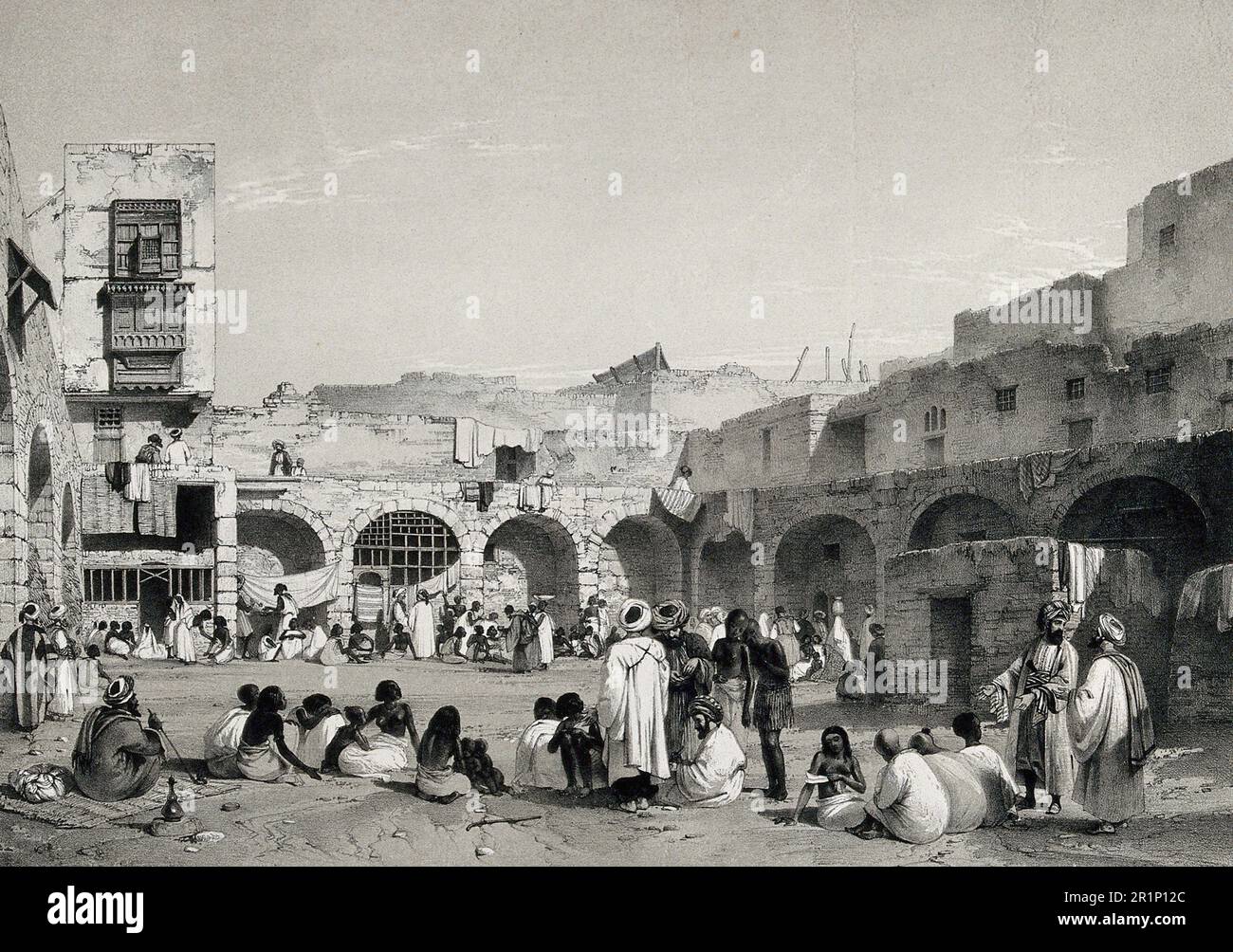 The Slave Market In Cairo C Egypt Historic Digitally Restored Reproduction From A Th