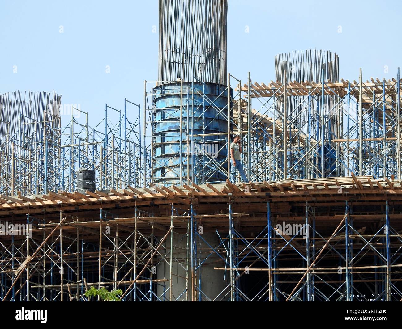 Cairo, Egypt, May 9 2023 A construction site for SAMCO company