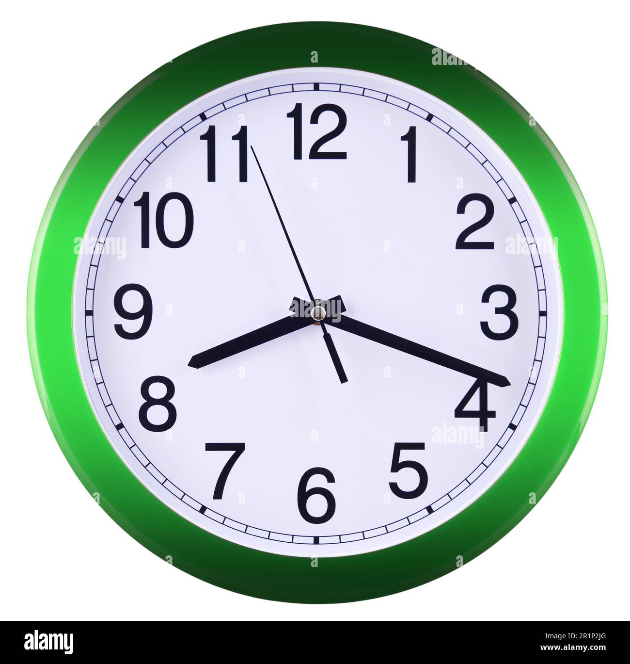 Wall clock isolated on white background Stock Photo - Alamy