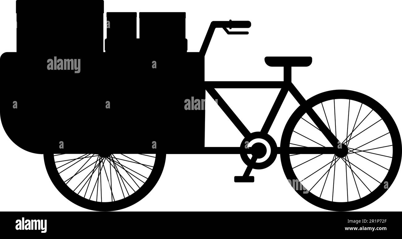 Cargo bike icon symbol. Vector illustration Stock Vector
