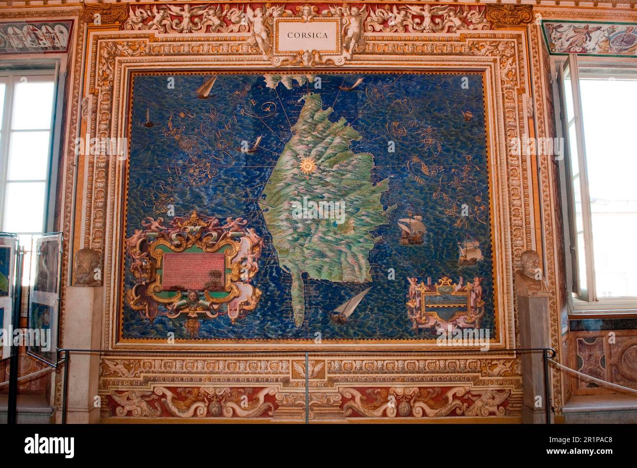 Painting Corsica Europe Galleria - Painting Corsica Europe Galleria Delle Carte Geograaphiche Gallery Of Maps Hall Of Geographical Maps Vatican Museums Vatican City Vatican 2R1PAC8 