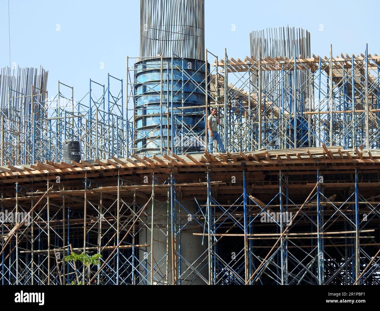 Cairo, Egypt, May 9 2023 A construction site for SAMCO company