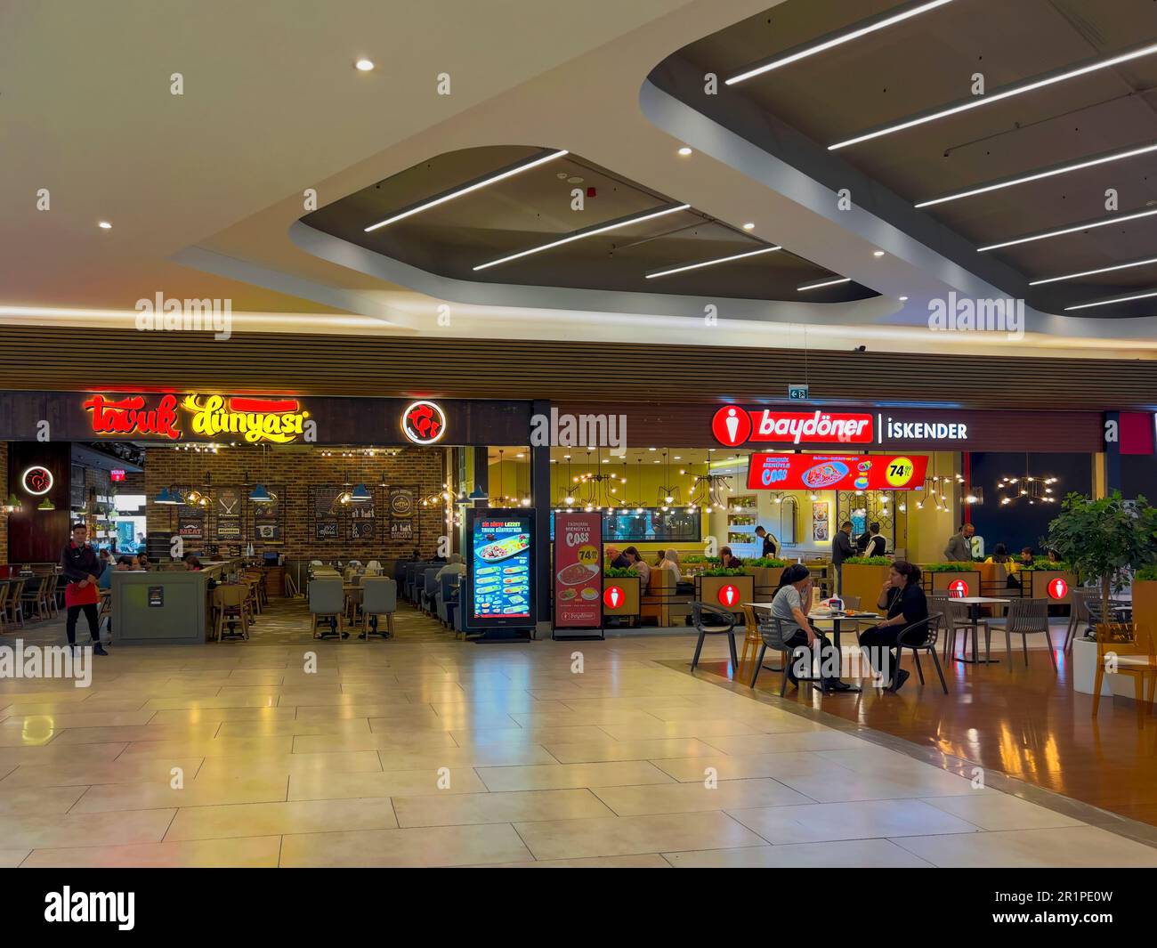 Interior view of shopping center Mall of Antalya, Antalya, Turkey Stock Photo