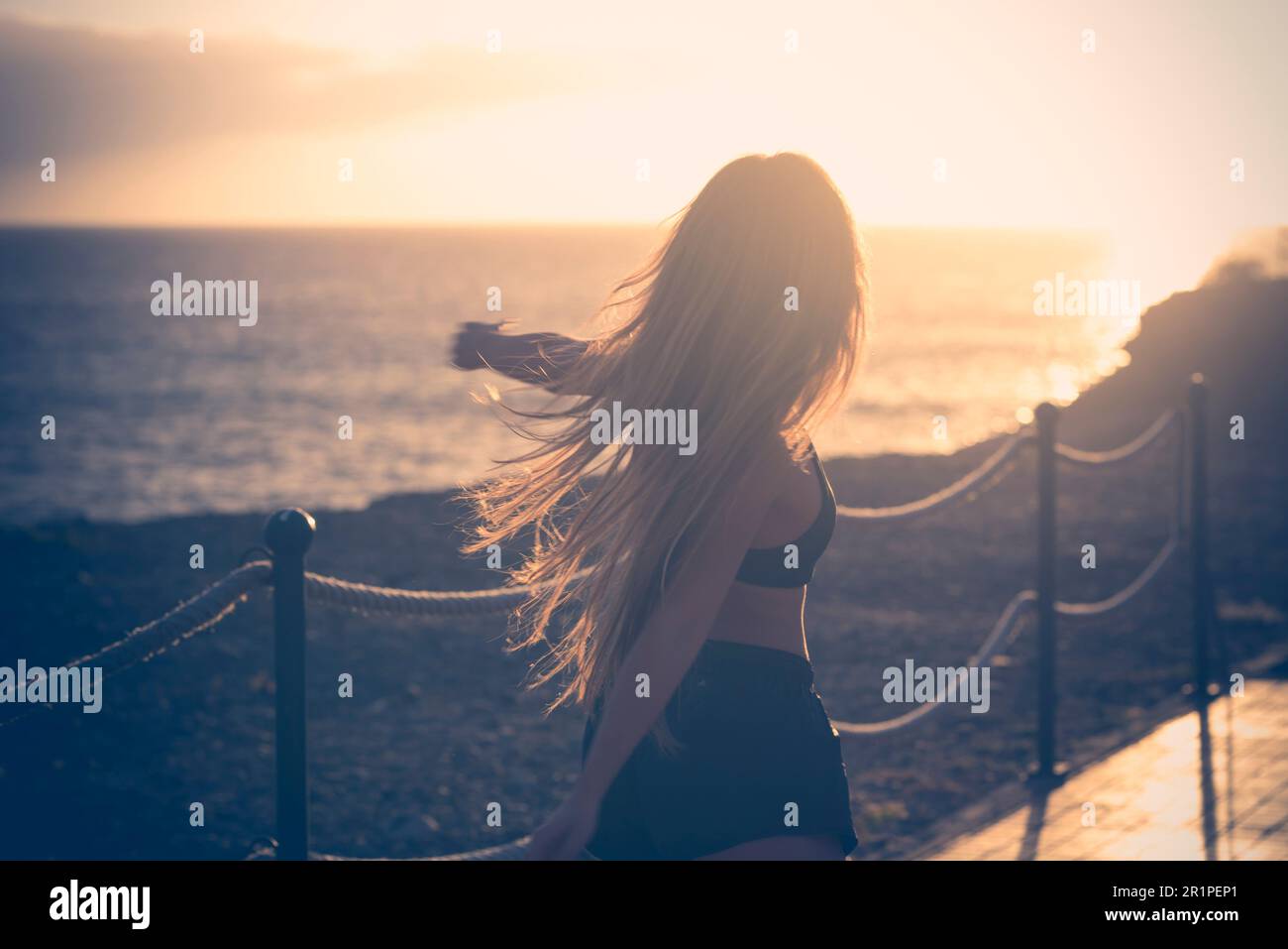 Healthy sporty lifestyle people young female running and dancing happy ...