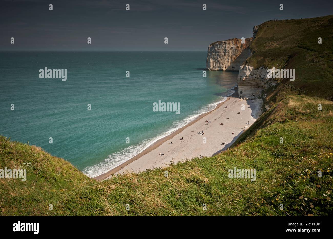 France, Normandy, beach Plage d'Antifer near Etretat, Stock Photo