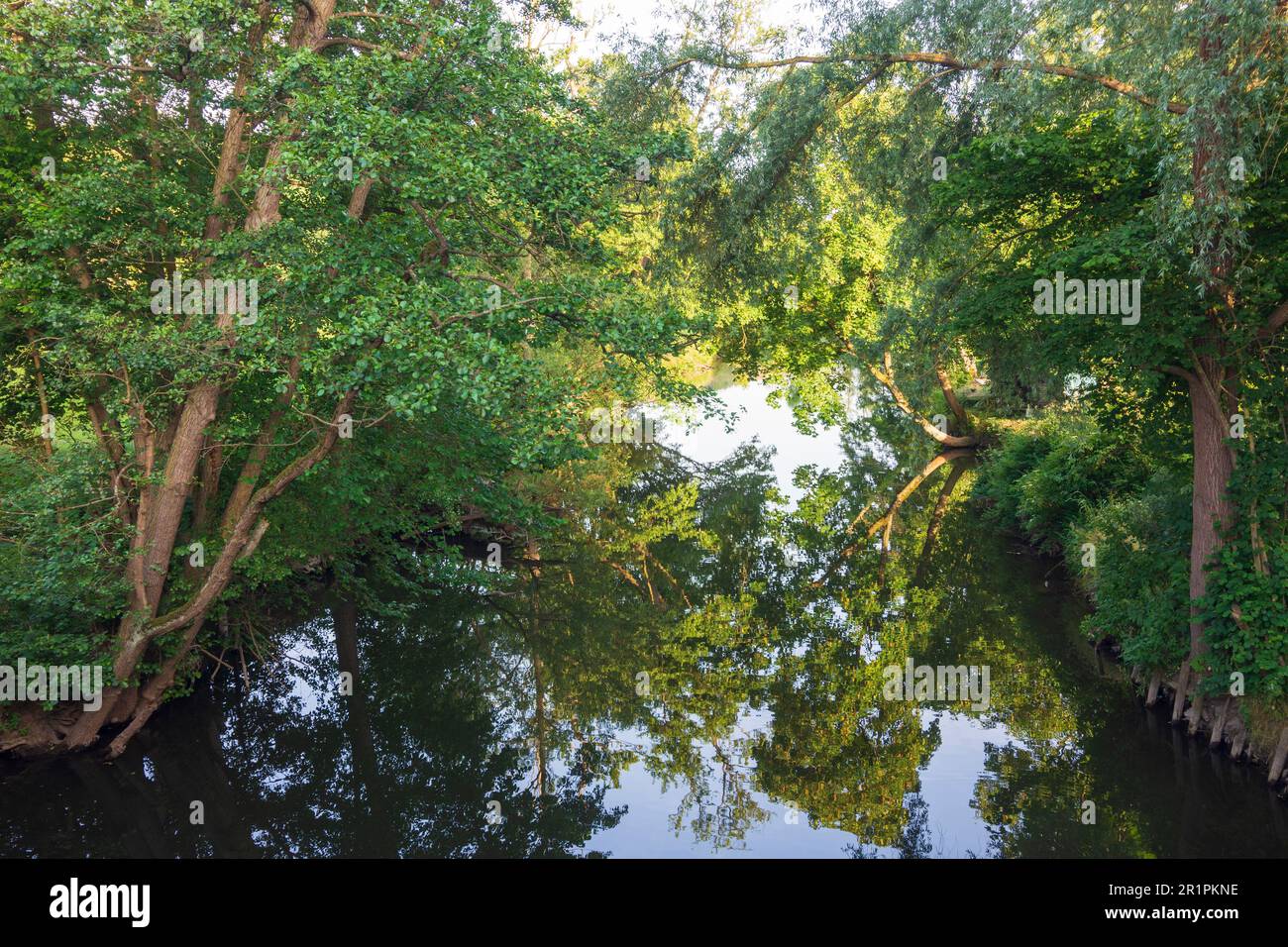 Schlitz (Vogelsbergkreis), river Schlitz in Vogelsberg, Hesse, Germany Stock Photo