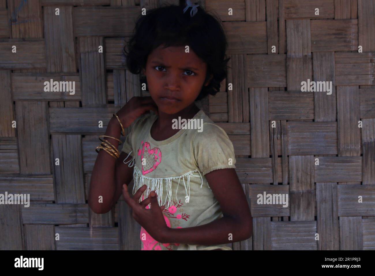 Dhaka, Dhaka, Bangladesh. 15th May, 2023. A Rohingya girl posed for a photograph in a refugee camp in Teknaf, Bangladesh (Credit Image: © Abu Sufian Jewel/ZUMA Press Wire) EDITORIAL USAGE ONLY! Not for Commercial USAGE! Credit: ZUMA Press, Inc./Alamy Live News Stock Photo