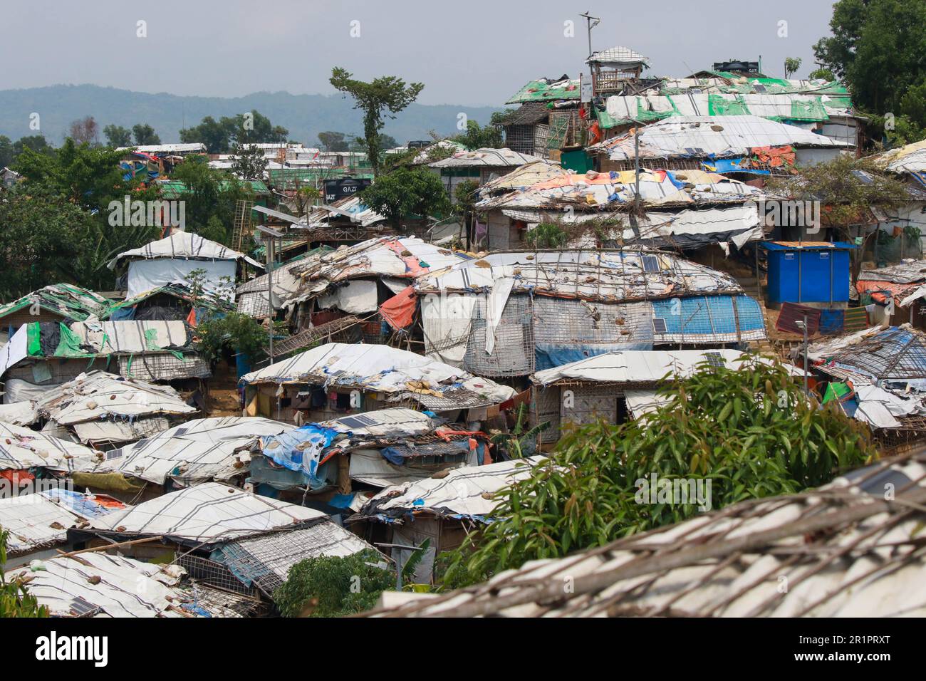 Dhaka, Dhaka, Bangladesh. 15th May, 2023. A arieal view of a Rohingya refugees camp in Bangladesh (Credit Image: © Abu Sufian Jewel/ZUMA Press Wire) EDITORIAL USAGE ONLY! Not for Commercial USAGE! Credit: ZUMA Press, Inc./Alamy Live News Stock Photo