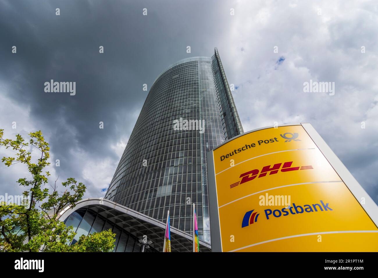 Bonn, Post Tower, headquarters of Deutsche Post AG in Rhein-Sieg-Region, North Rhine-Westphalia, Germany Stock Photo
