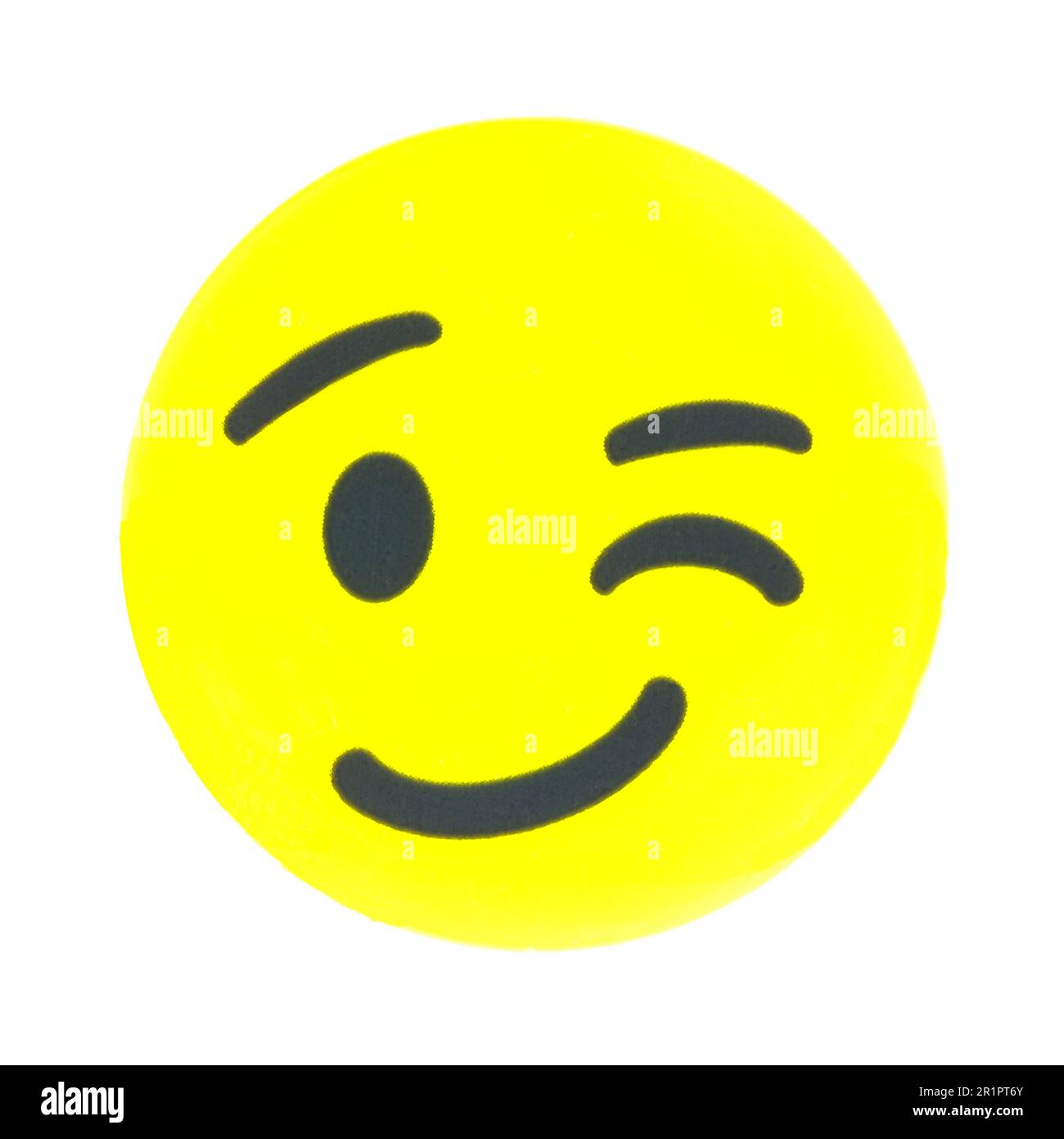 Winking face emoticon Stock Photo