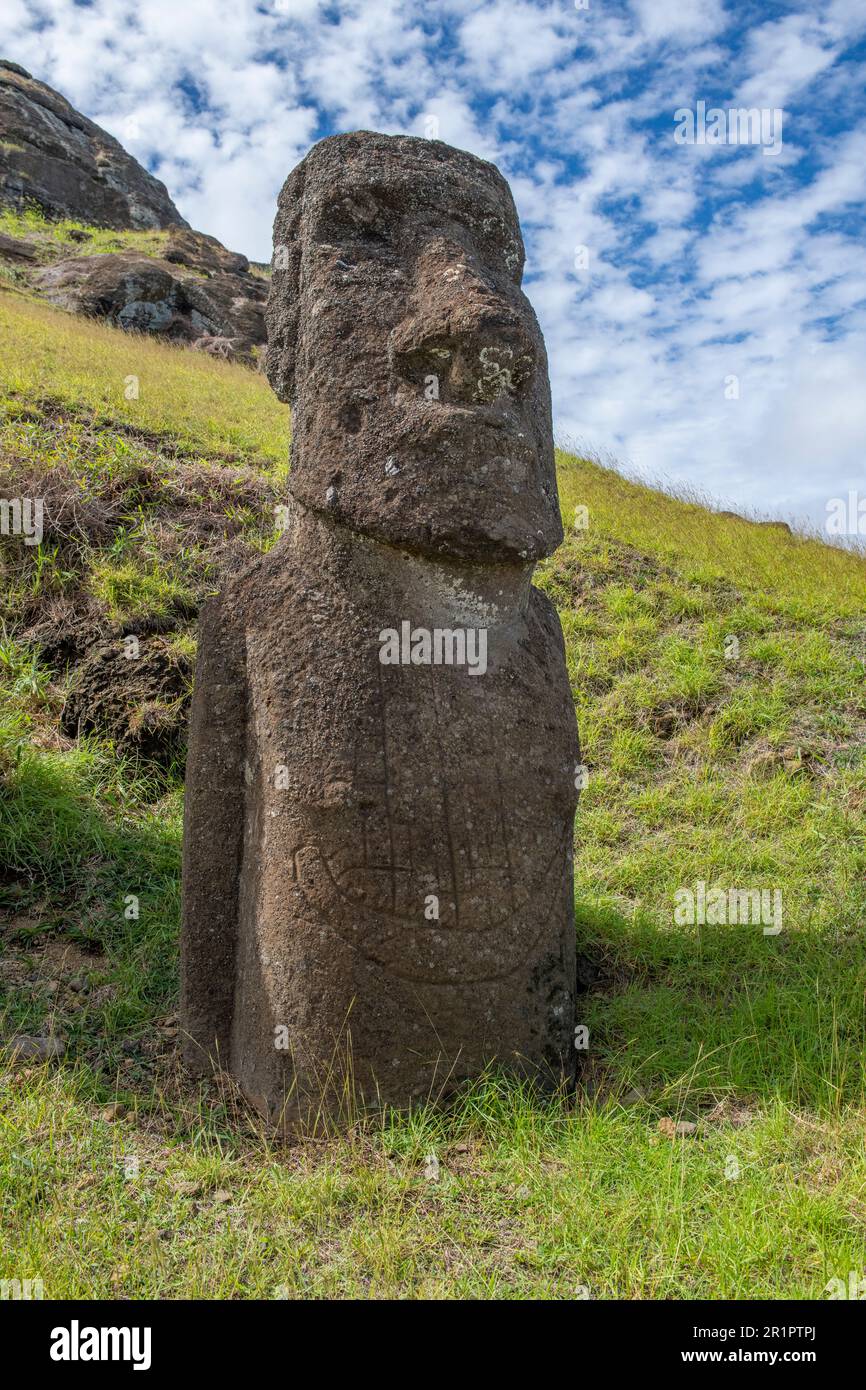 Chile Easter Island Aka Rapa Nui Rano A Raraku Aka The Quarry Moai 