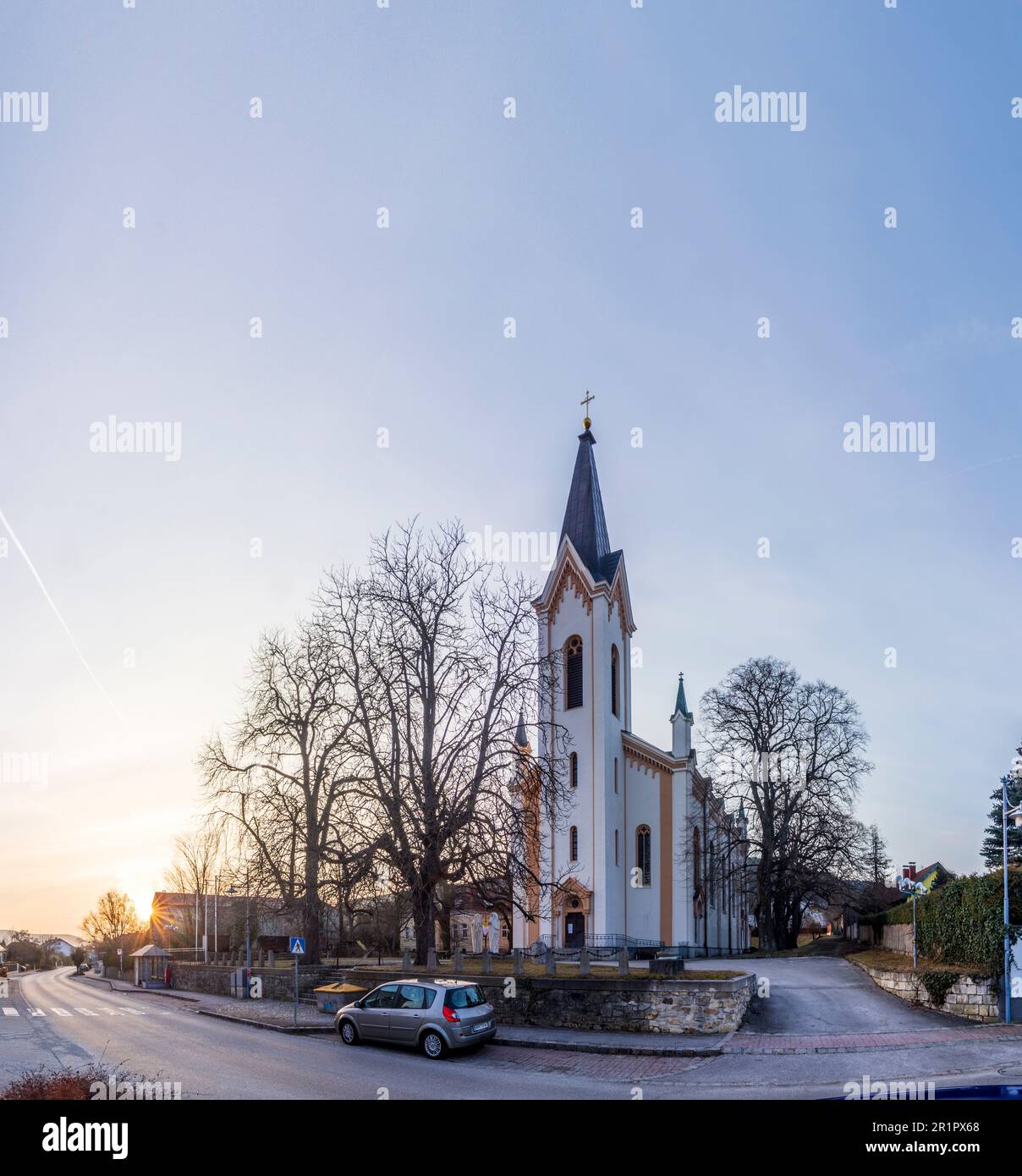 Markt Piesting, church Markt Piesting in Vienna Alps (Wiener Alpen), Alps, Lower Austria, Austria Stock Photo