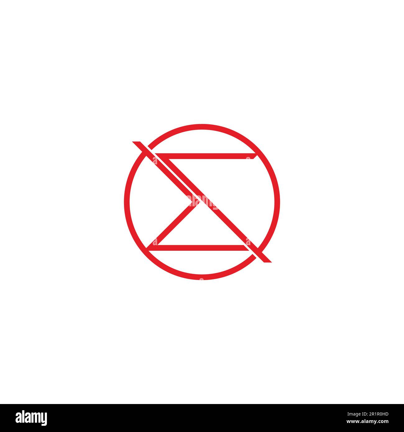 letter dr circle arrow geometric logo vector Stock Vector