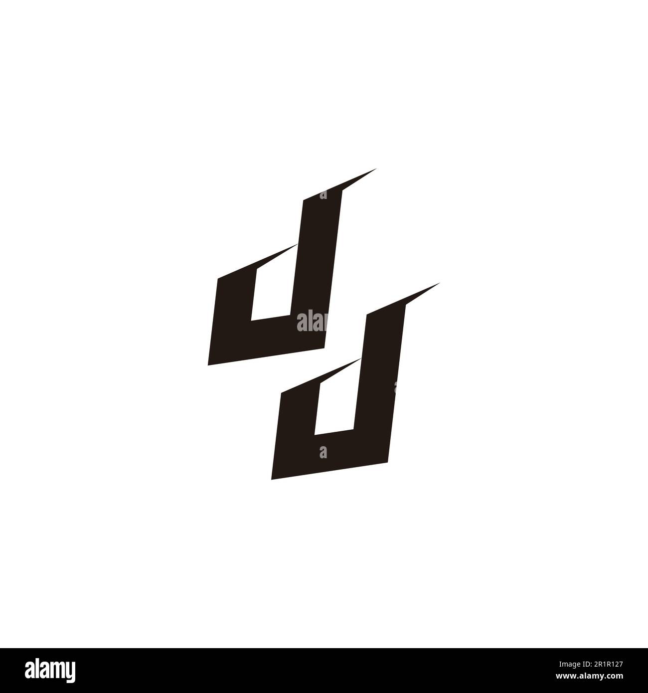 letter dd simple motion geometric logo vector Stock Vector