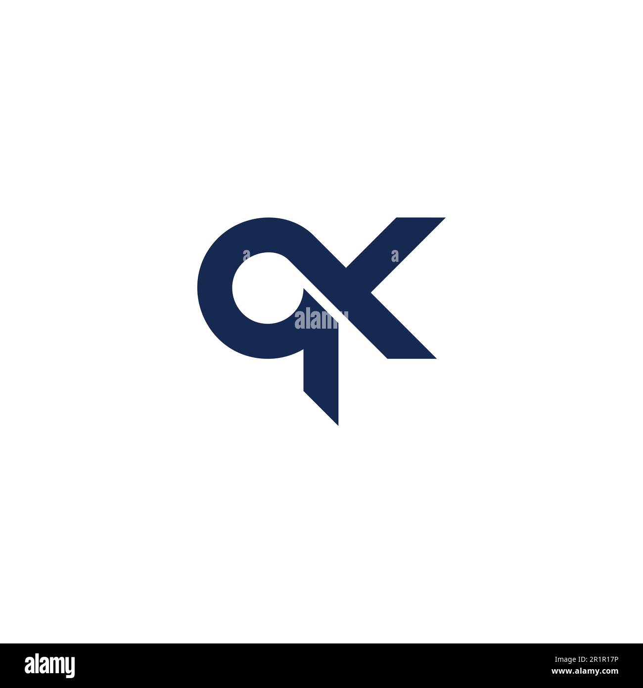 letter xq simple geometric logo vector Stock Vector