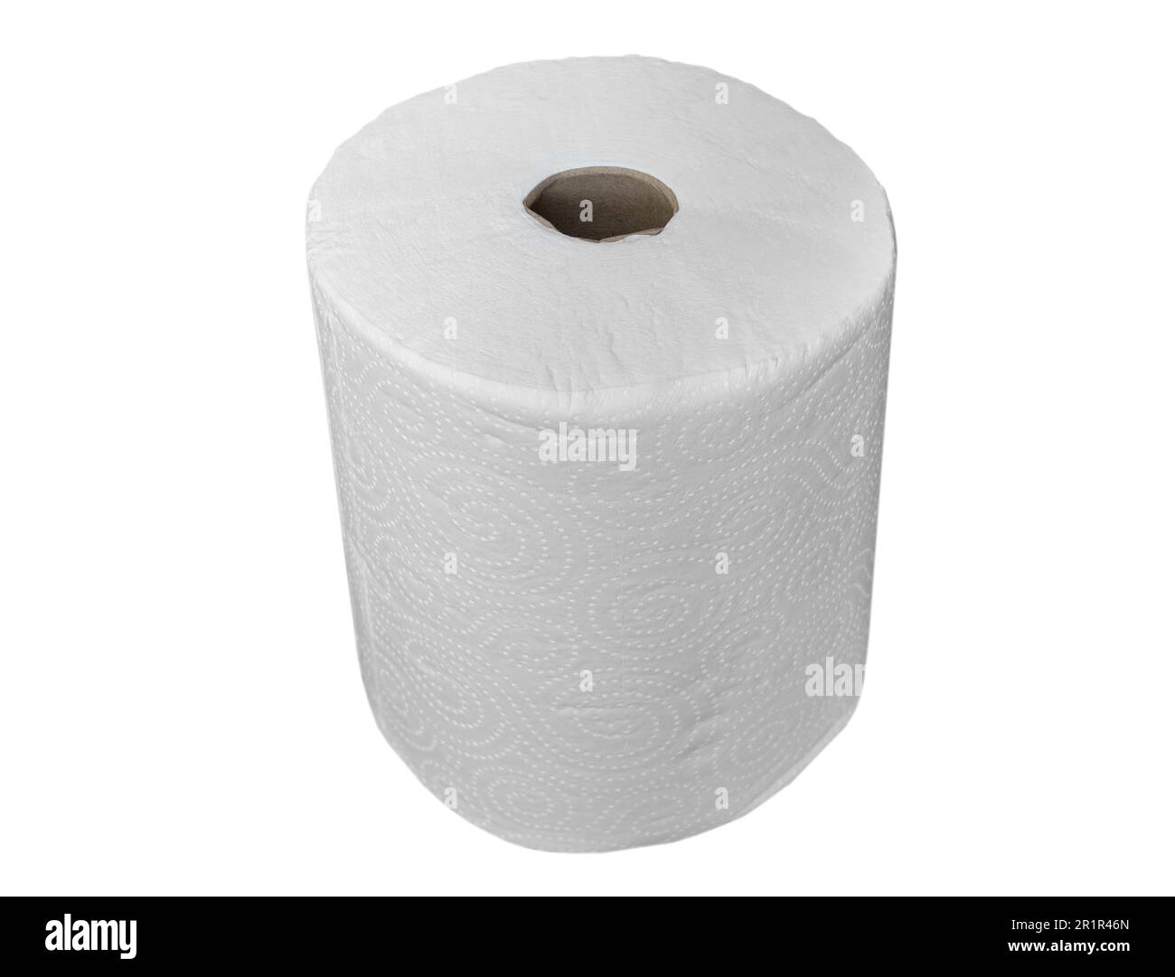 Roll of paper towel isolated on a white table. Paper towel Stock Photo Alamy