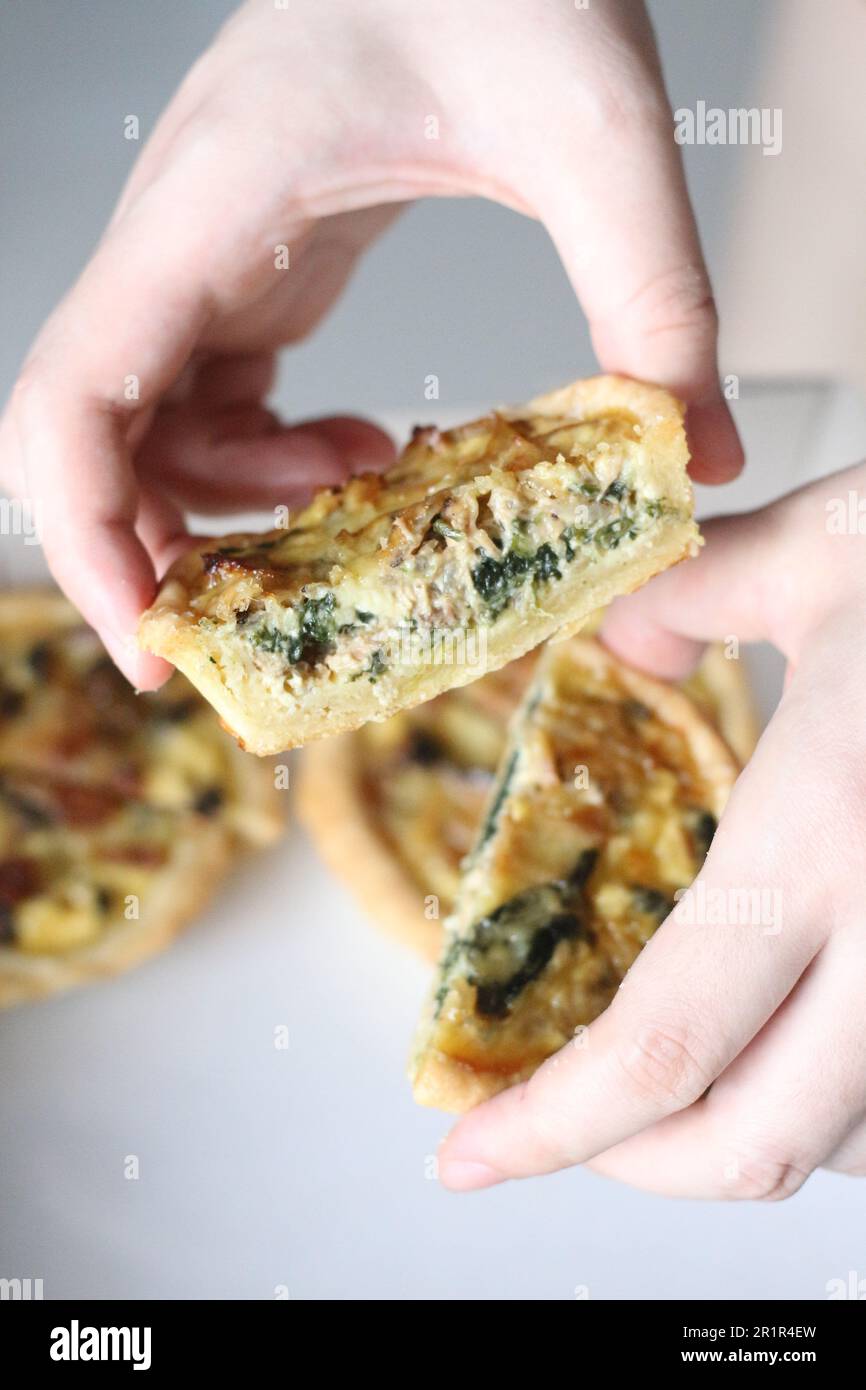 Lorraine quiche hot pie mushroom spinach bacon quiche best recipe