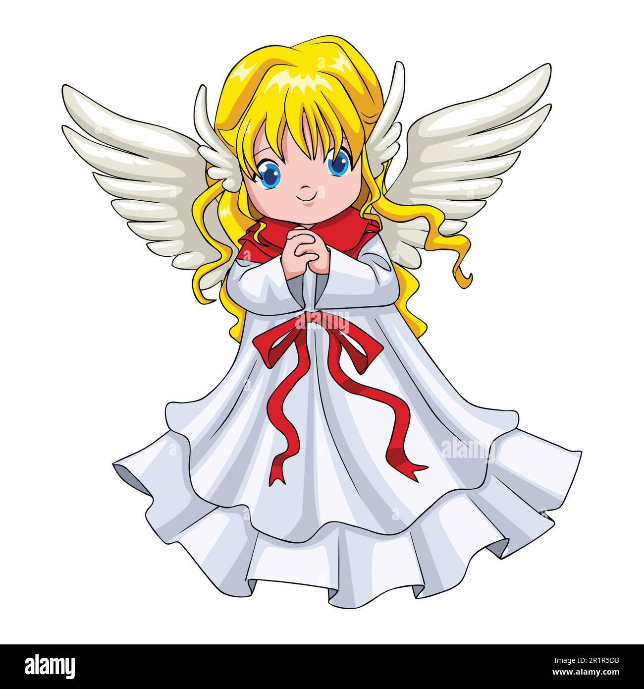 Cartoon illustration of a cute angel Stock Vector