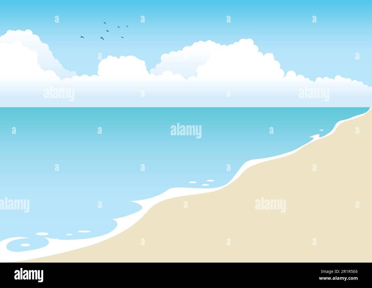 Illustration of a beach Stock Vector