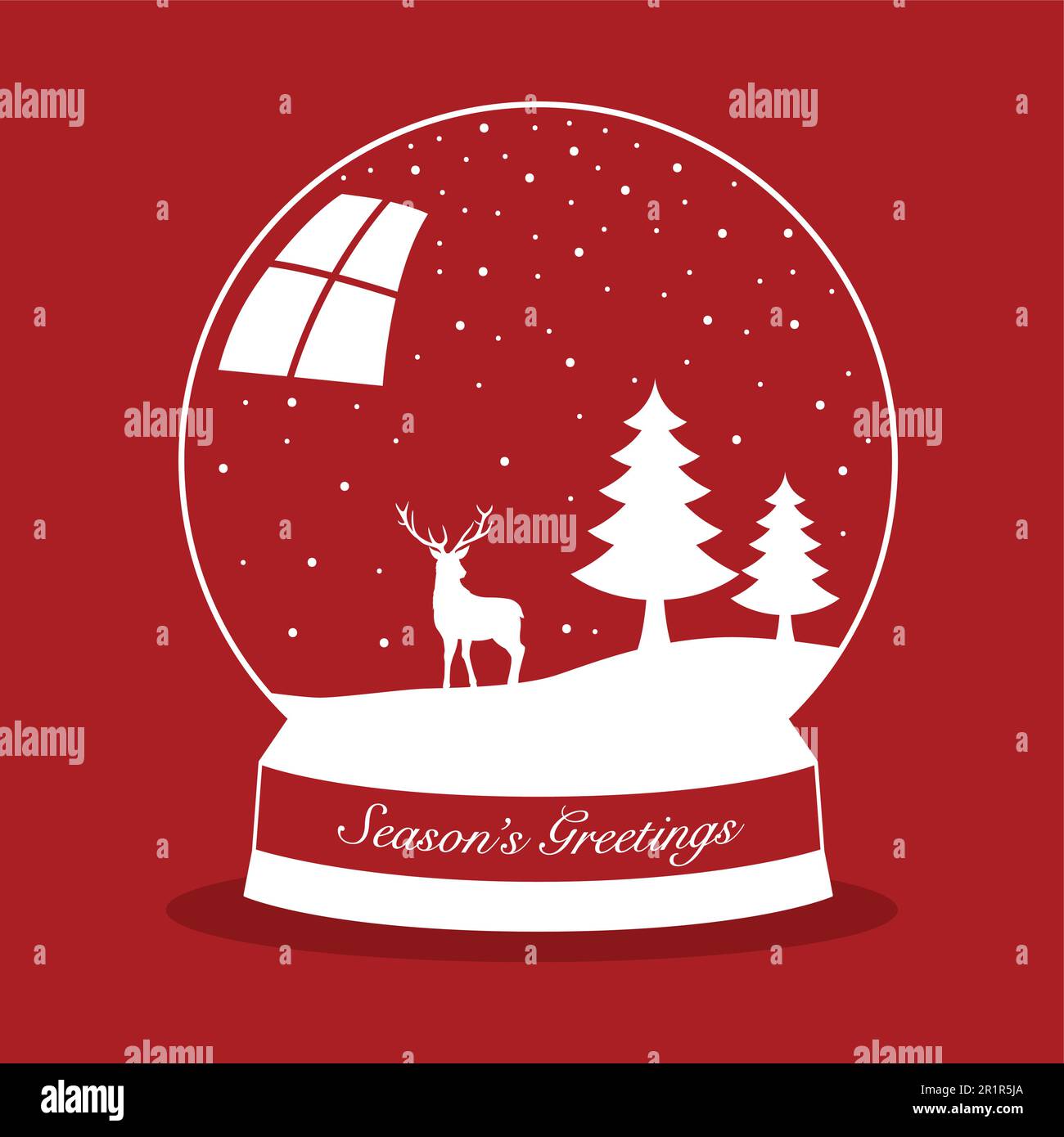 Simple graphic of a snow globe for Christmas theme Stock Vector Image ...