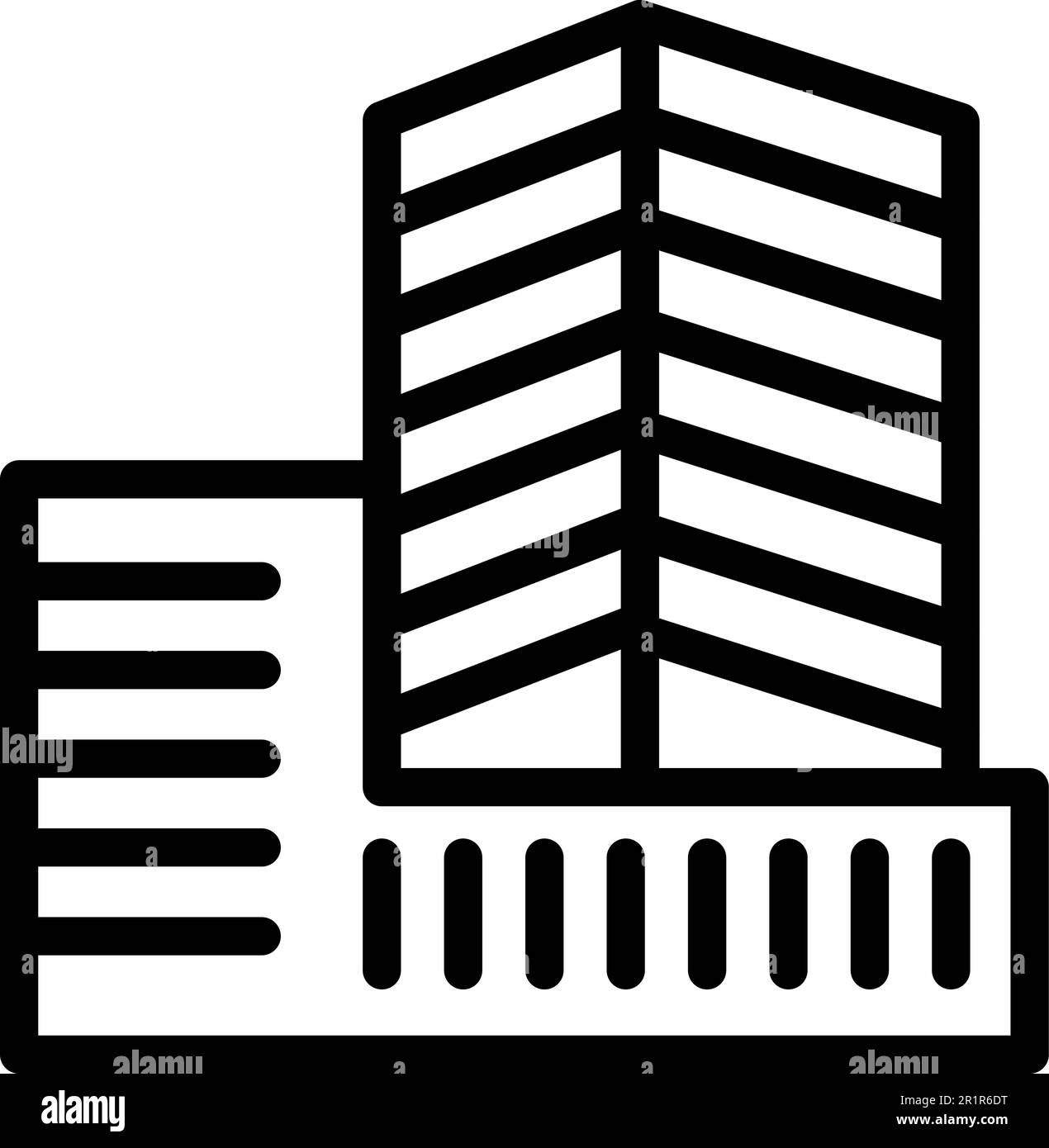 Jewish holiday icon outline vector. Israel building. Card party Stock