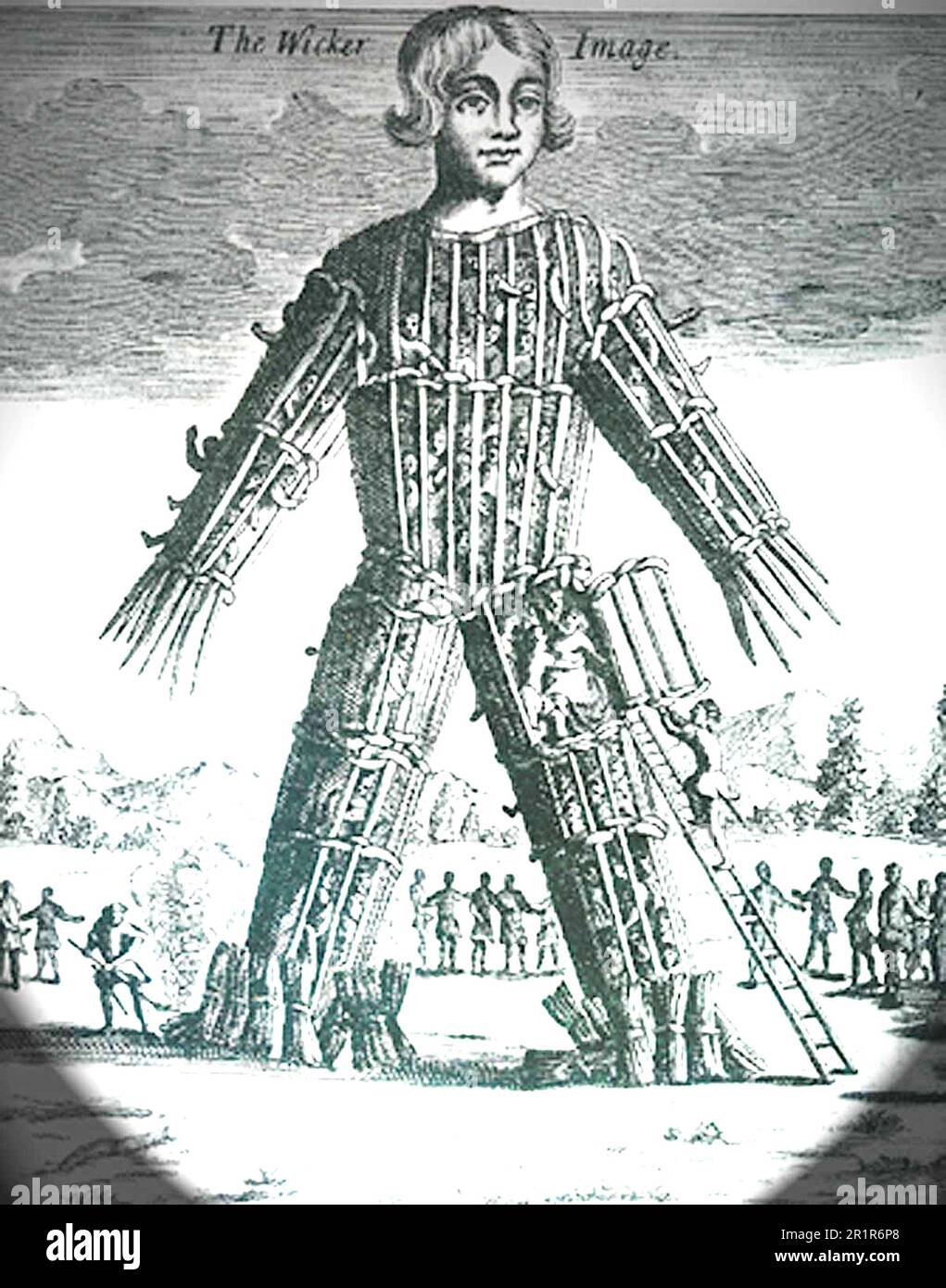 The Wicker Man - Filled with People - Human Sacrifice Stock Photo