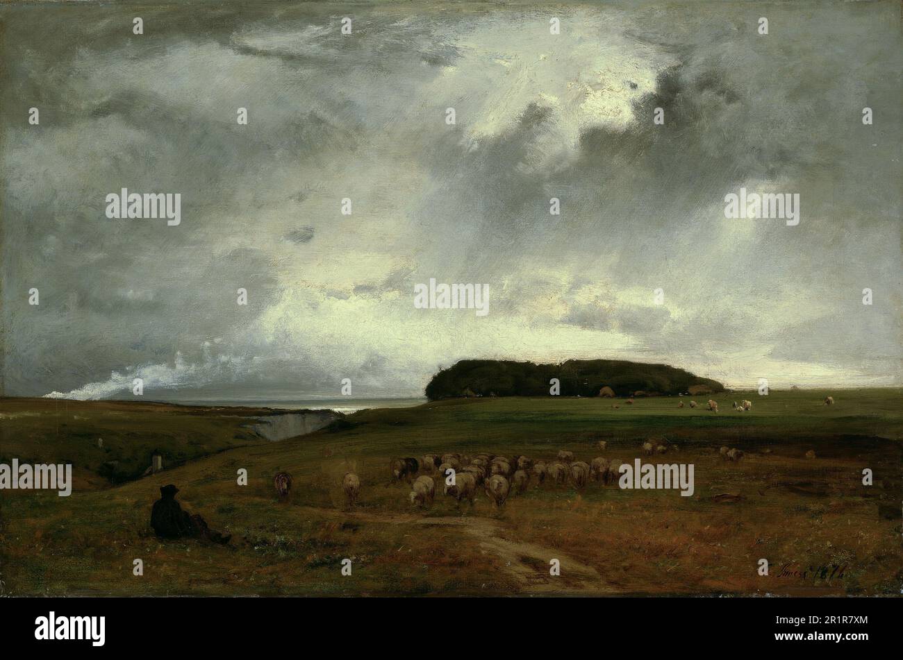 The Storm Date: 1876 Artist: George Inness American, 1825–1894 Stock Photo