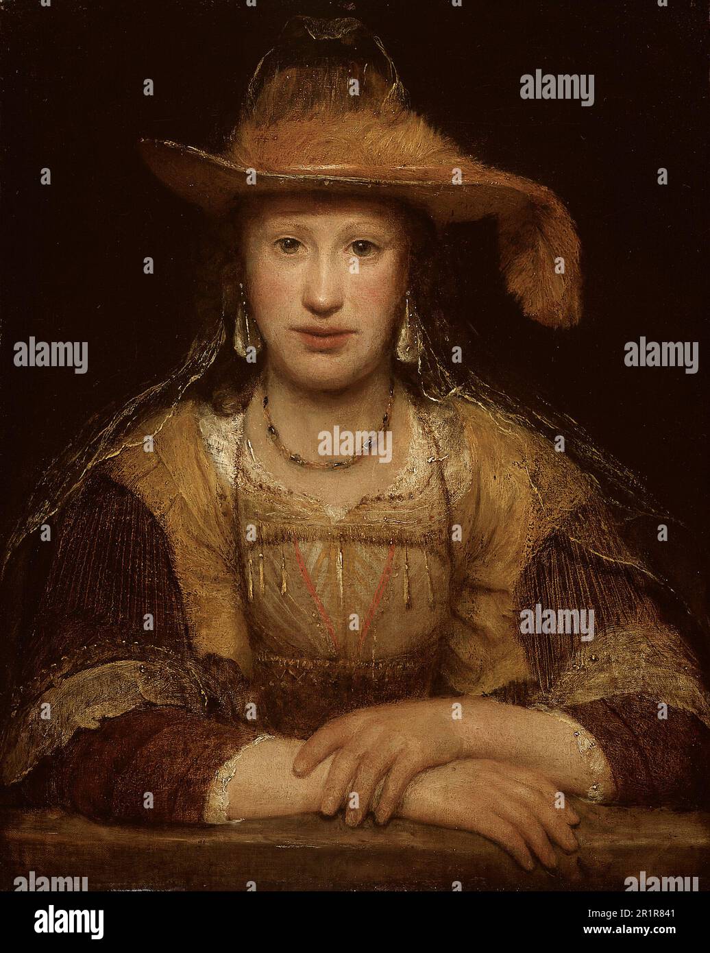 Portrait of a Young Woman Date: c. 1690 Artist: Aert de Gelder Dutch, 1645-1727 Stock Photo