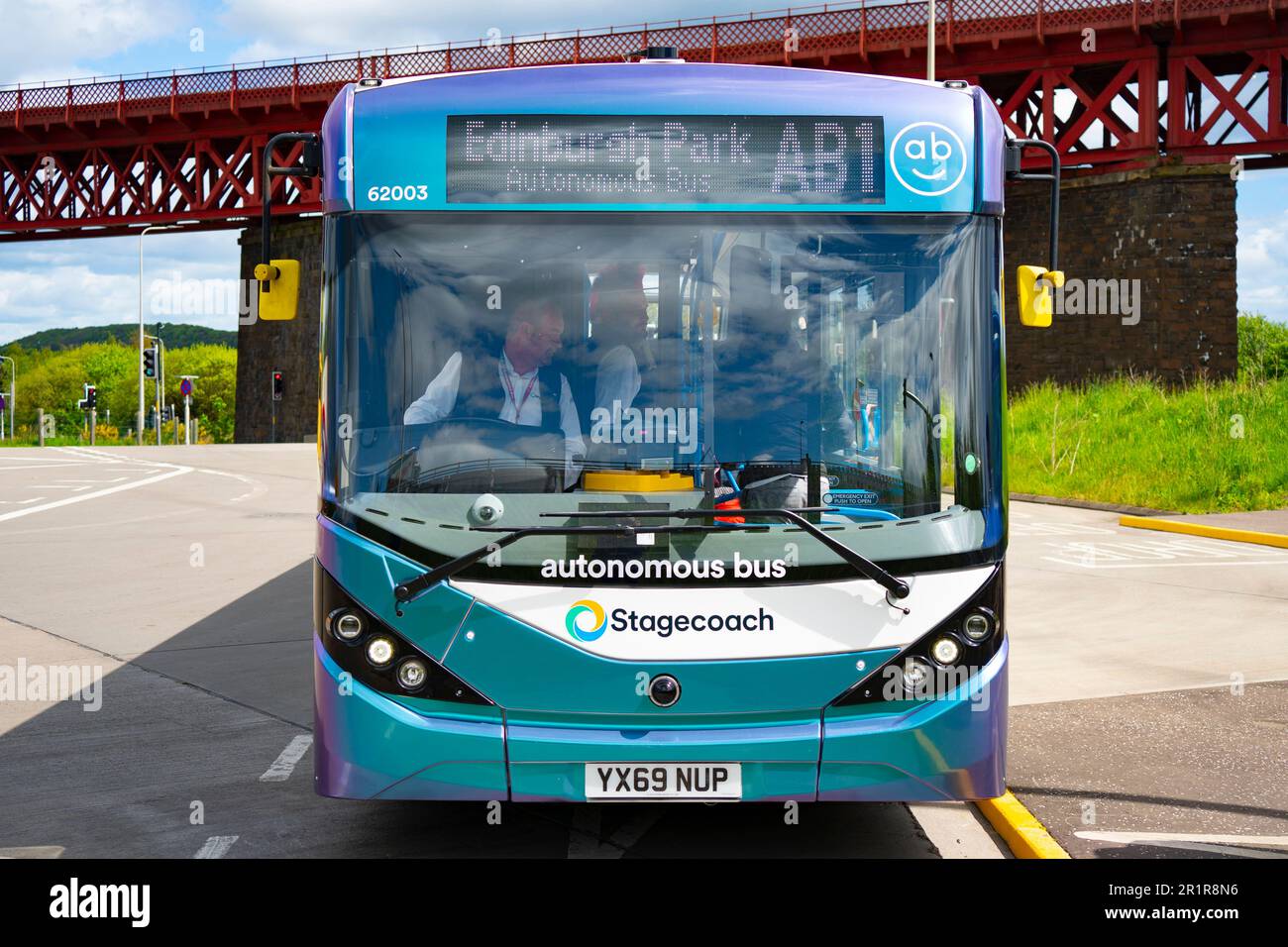 North Queensferry, Scotland, UK. 15 May 2023. Stagecoach autonomous