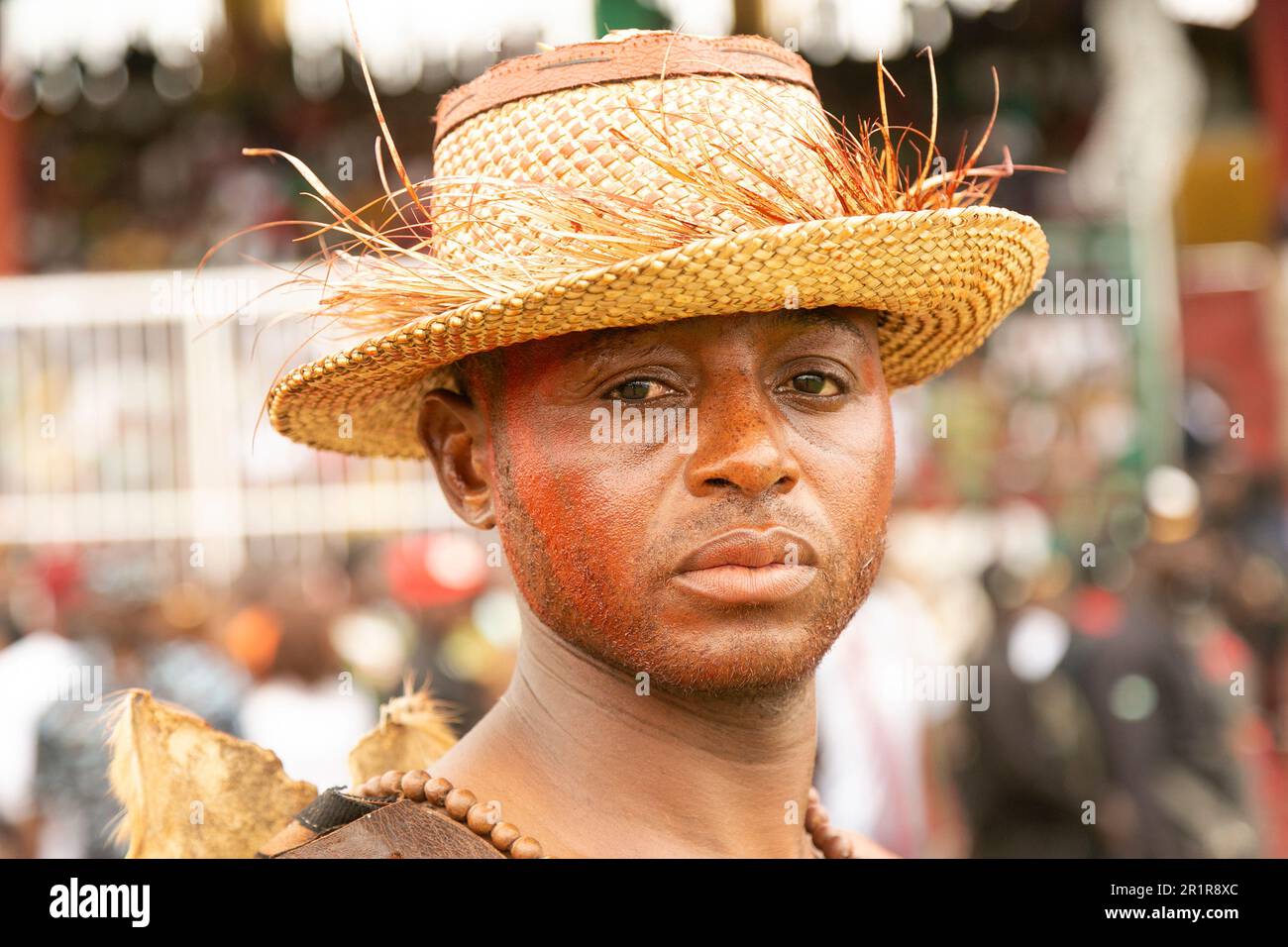 Jos, Nigeria. 12th May 2023. Portrait of Berom soldier during the Nzem