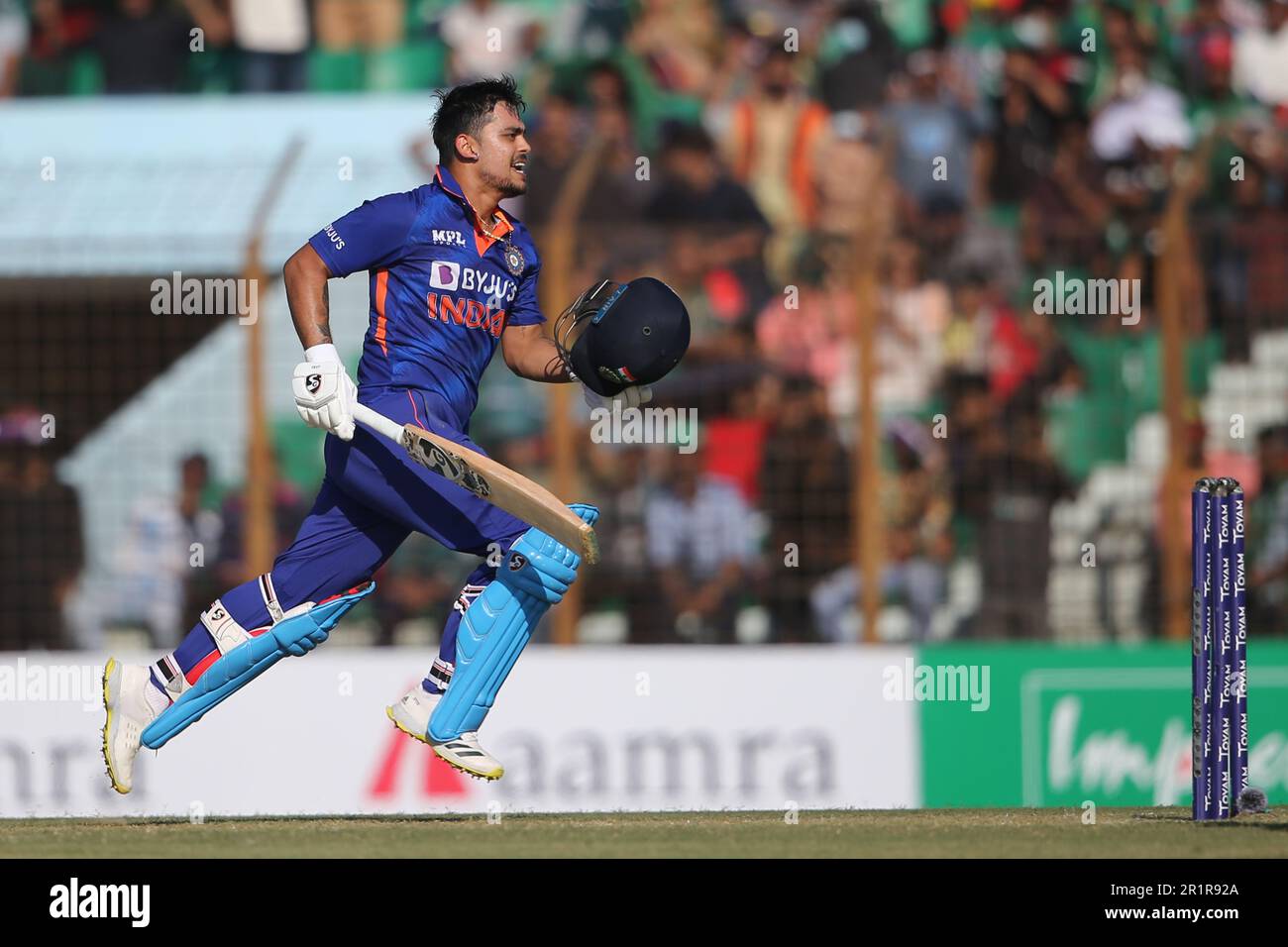 Indian batter Ishan Kishan celebrates his ODI fastest double century by ...
