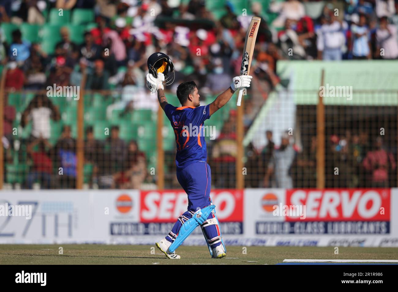 Indian batter Ishan Kishan celebrates his ODI fastest double century by ...