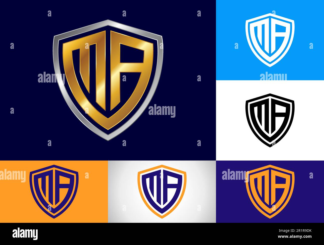 Initial Monogram Letter M A Logo Design Vector. Graphic Alphabet Symbol ...