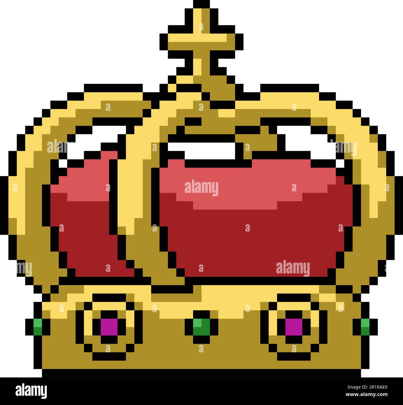 Pixel Art Of Royal Crown Luxury Stock Vector Image And Art Alamy