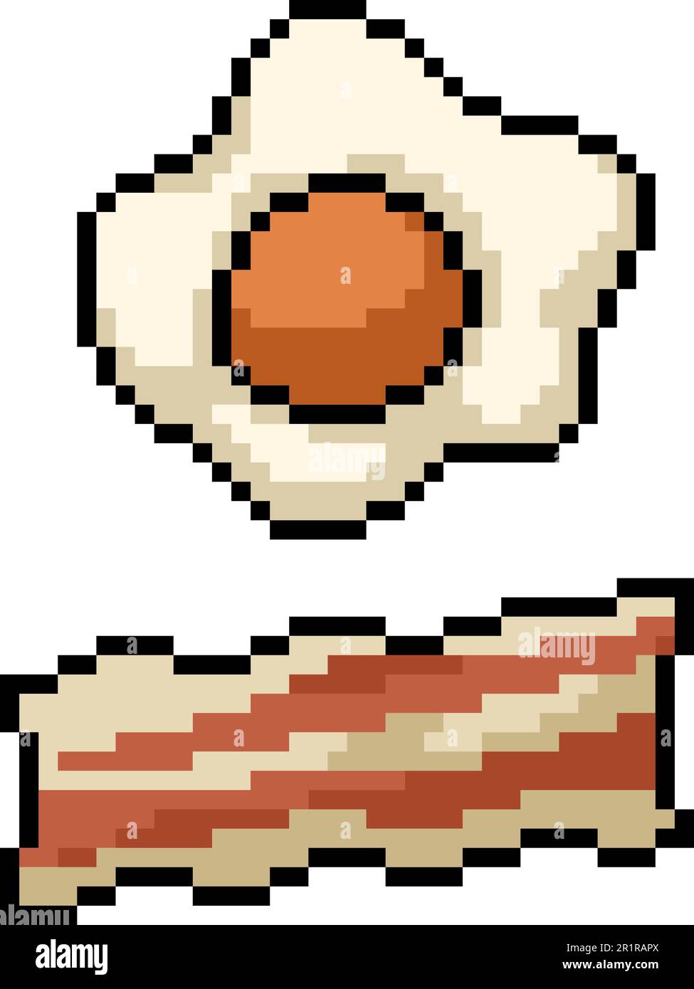 pixel art of fried egg bacon Stock Vector Image & Art Alamy