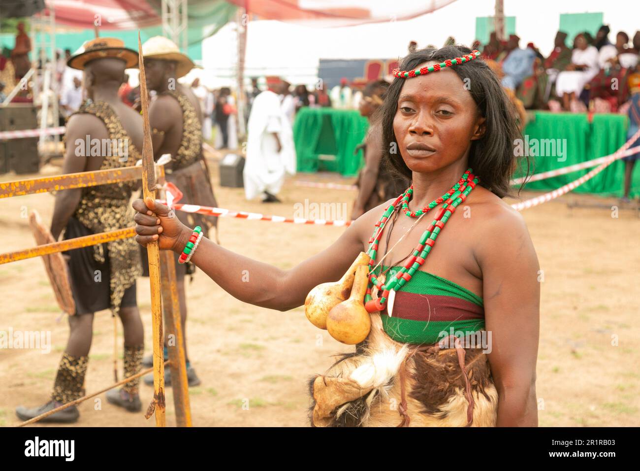 Jos, Nigeria. 12th May 2023. Berom female soldier, Jos, Plateau State