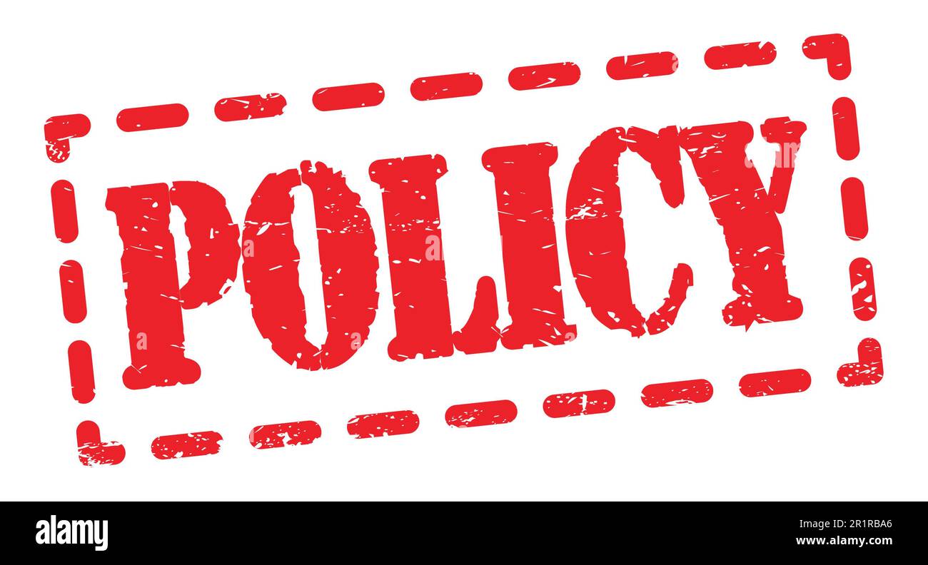 Policy text on red Cut Out Stock Images Pictures Alamy
