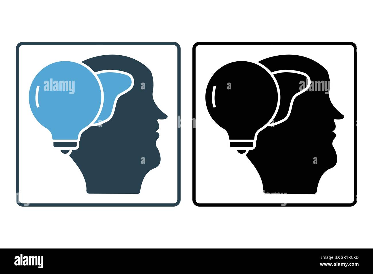 Ideas icon. Creative ideas light bulb concept. Solid icon style. Simple vector design editable Stock Vector