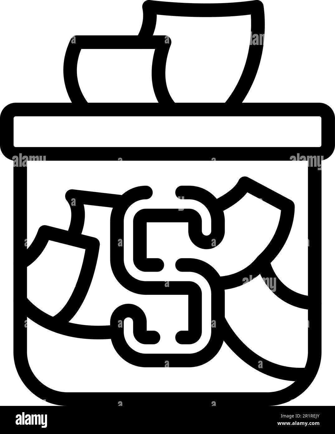 Donation box icon outline vector. Danger safety. Social rescue Stock