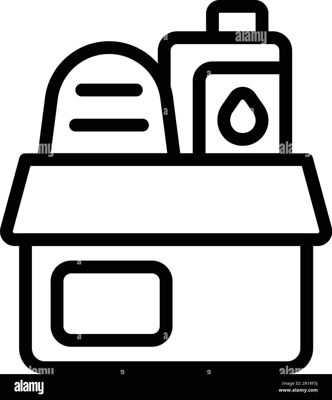 Food Box Icon Outline Vector Room Bunker War Danger Stock Vector food-box-icon-outline-vector-room-bunker-war-danger-stock-vector