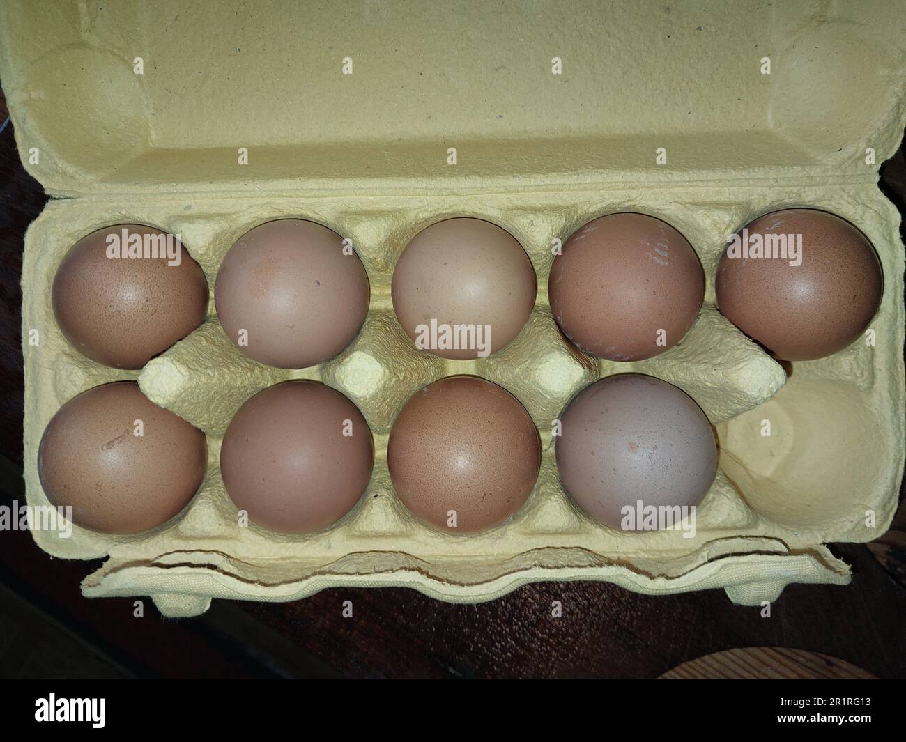 Chicken eggs for a the cooking. Stock Photo