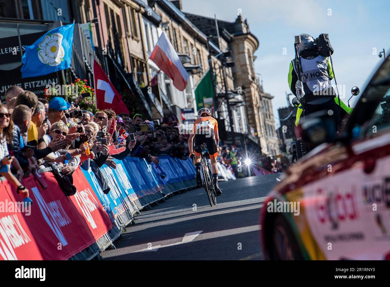 The worlds cycling road race Harrogate 2019 North Yorkshire Stock Photo