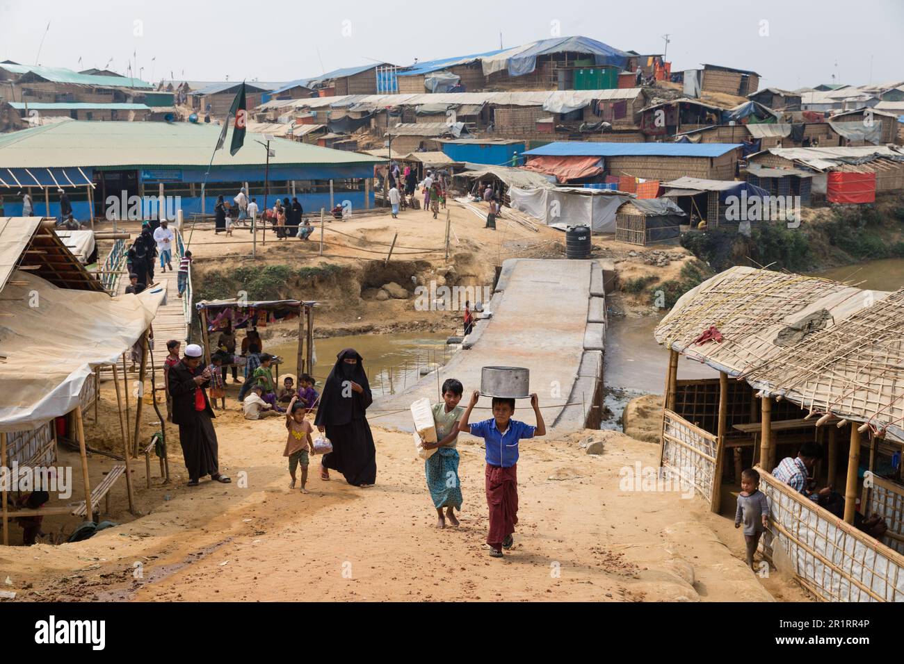 General View of Rohingya Refugee camp  Cox's Bazar Bangladesh Stock Photo