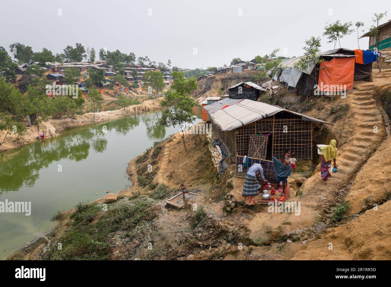 General View of Rohingya Refugee camp  Cox's Bazar Bangladesh Stock Photo
