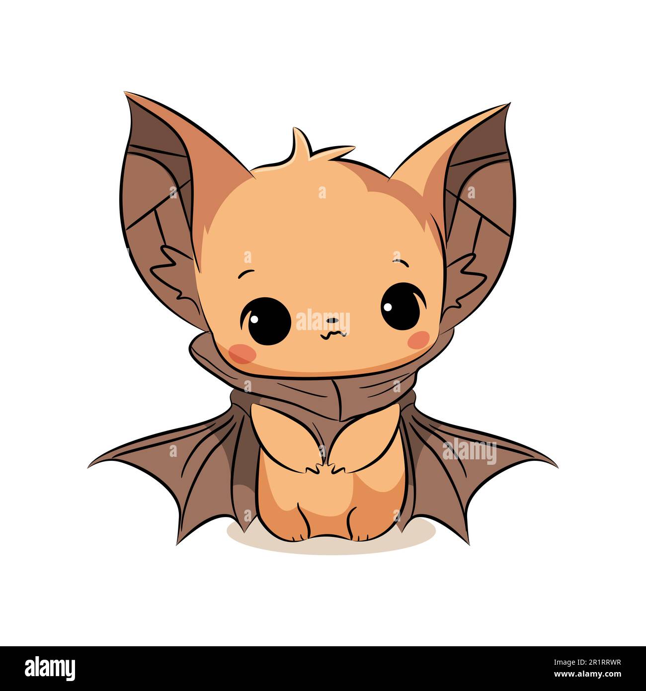 Cute halloween spooky baby bat. Vector Stock Vector Image \u0026 Art - Alamy, image size:1300x1390