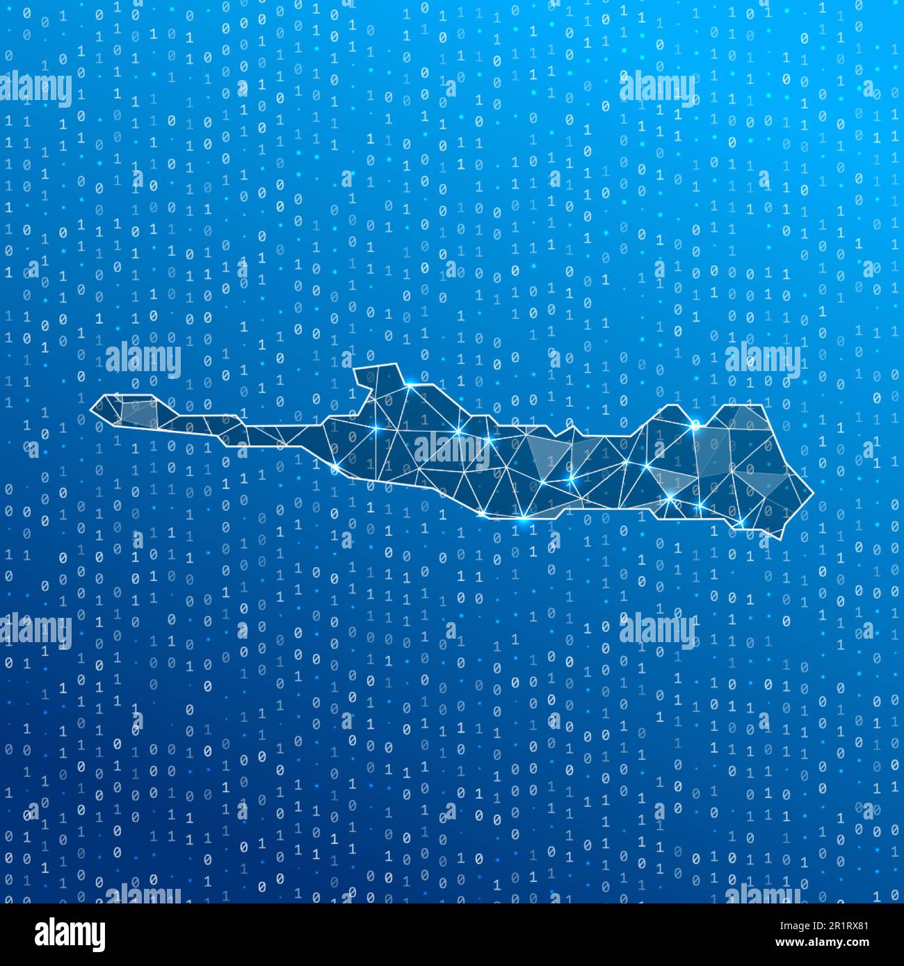 Network map of Paradise Island. Island digital connections map 